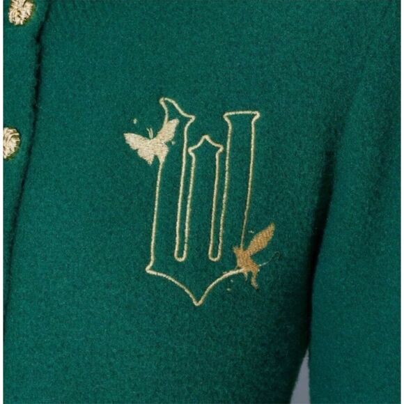 WICKED x PAUL TAZEWELL | NWT Arianna Grande Emerald Green Gold Cardigan | Small - Picture 3 of 11